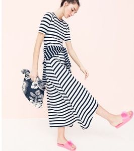 Jcrew XS stripped maxi dress navy and white